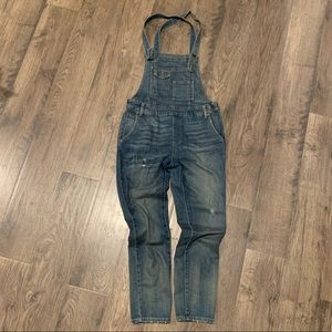 Free People Skinny Denim Overalls 27